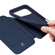 Puzdro Dux Ducis pre iPhone 17 Pro, Skin Pro, s chlopňou, s otvorom na kartu, tmavomodré