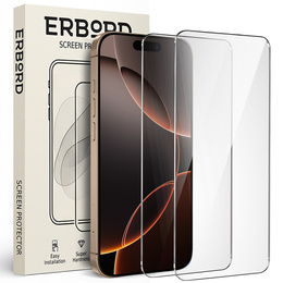 2x tvrdené sklo ERBORD 9H Hard Glass na displeji pre iPhone 16 Pro Max
