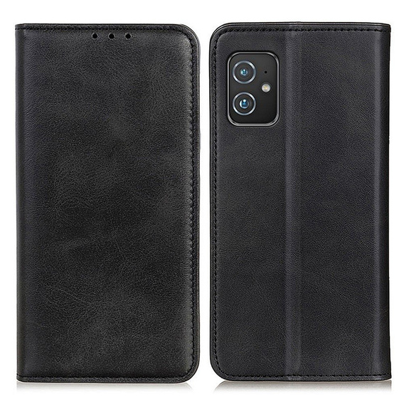 Flipové puzdro pre Asus Zenfone 8, Split Leather, čierne