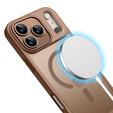 Puzdro pre iPhone 16 Pro, pre MagSafe, ERBORD Matt Case, desert titanium + sklo na displej