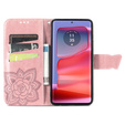 Klapkové puzdro pre Motorola Edge 50 Ultra, Butterfly, ružové rose gold