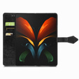 Klapkové puzdro pre Samsung Galaxy Z Fold 4 5G, Mandala, čierne
