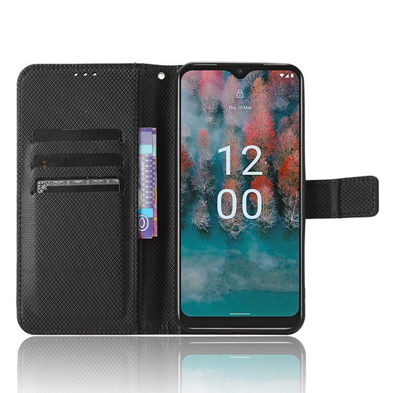 Klapkové puzdro pre Nokia C12 4G, Wallet Smart Magnet, čierne