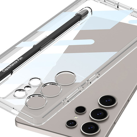 Puzdro pre Samsung Galaxy S25 Ultra, GKK Clear Case, so stylusom, priehľadné 