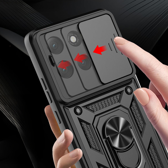 Pancierované puzdro pre Motorola Moto G56 5G, CamShield Slide, modré
