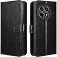 Klapkové puzdro pre OnePlus 13R, Crazy Horse Wallet, čierne