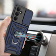 Pancierované puzdro pre Samsung Galaxy A56, CamShield Slide, modré + tvrdené sklo 9H