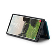 CASEME flipové puzdro pre Samsung Galaxy S25 Ultra, Litchi Wallet, zelený