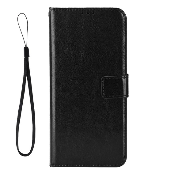 Klapkové puzdro pre Motorola Edge 60 / 60 Fusion, Crazy Horse Wallet, čierne