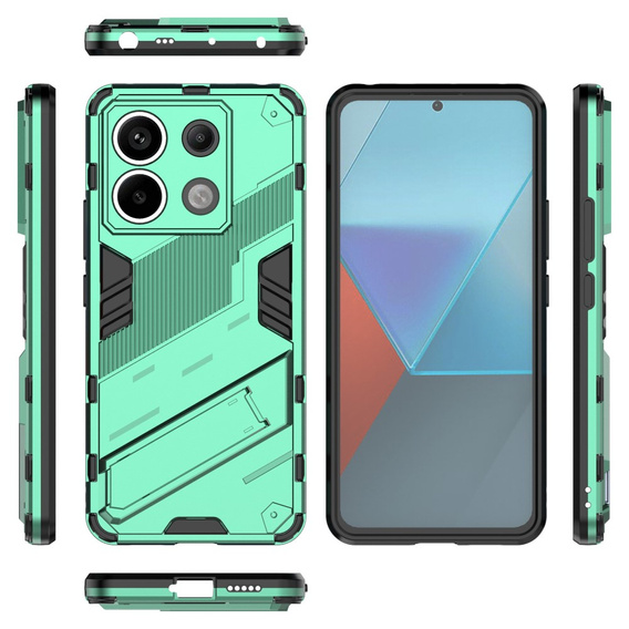Puzdro pre Xiaomi Redmi Note 13 Pro 5G, Military kickstand, zelený