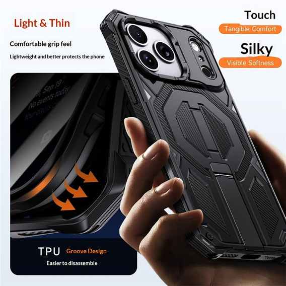 Ochranné puzdro kompatibilné s MagSafe so stojanom pre iPhone 17 Pro