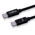 Maxlife kábel MXUC-12 USB-C - USB-C 1,0 m 100W, čierny