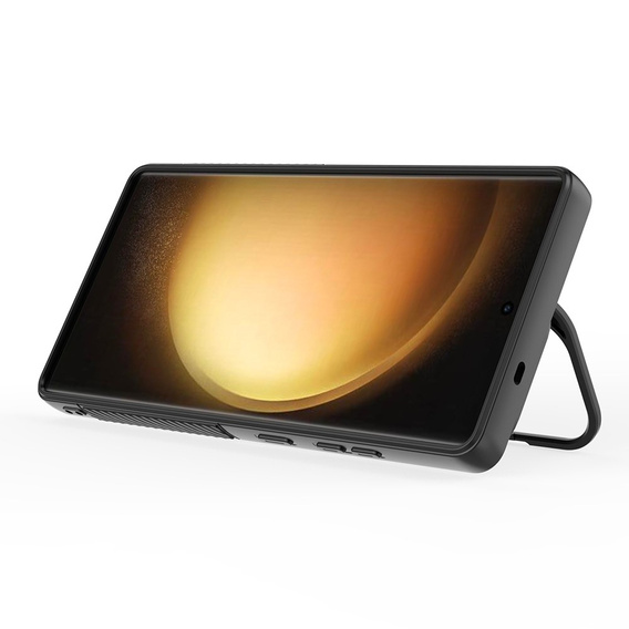 Puzdro pre Samsung Galaxy S25 Ultra, Ripple Kickstand, pre MagSafe, čierne