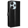 Klapkové puzdro pre Xiaomi Redmi 13, Crazy Horse Wallet, čierne