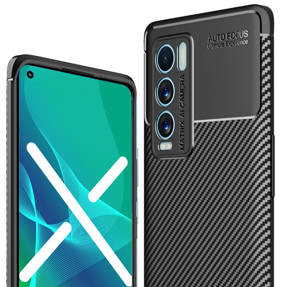 Obal na mobil pre Realme GT Explorer Master, Carbon Gel, čierne