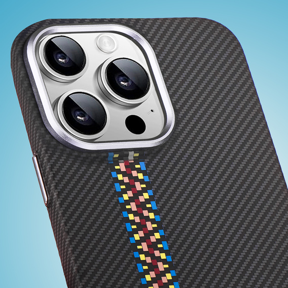 Puzdro pre iPhone 13 Pro Max, Carbon Fiber MagSafe, čierne