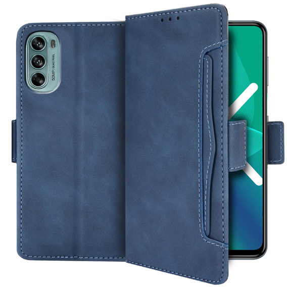 Klapkové puzdro pre Motorola Moto G62 5G, Card Slot, modré