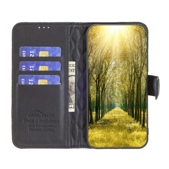 Klapkové puzdro pre Oppo A17, Wallet, BINFEN COLOR, čierne