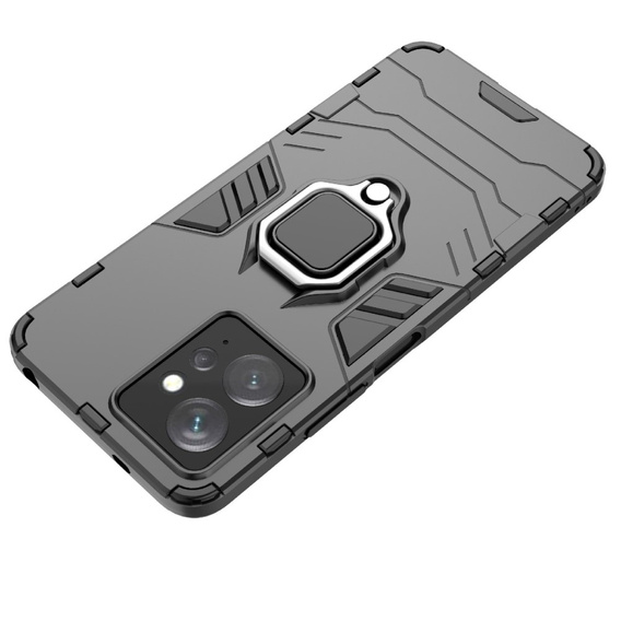 Obal na mobil pre Xiaomi Redmi Note 12 4G, Kickstand Ring, čierne