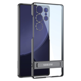 Puzdro pre Samsung Galaxy S25 Ultra, GKK Kickstand Hard Case, čierne