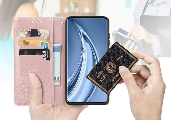 Klapkové puzdro pre Motorola Moto G85, Mandala, ružové