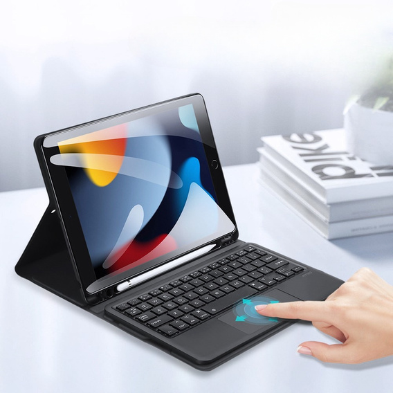 Puzdro + klávesnica iPad 10.2 2021/2020/2019, Dux Ducis Magnetic Keyboard, čierne
