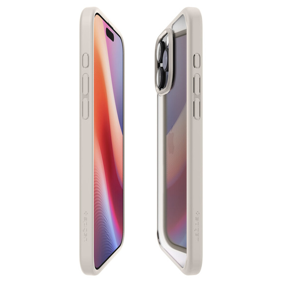 Puzdro Spigen pre iPhone 16 Pro Max, Ultra Hybrid, transparentný / titánový + tvrdené sklo 9H