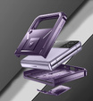 Pancierované puzdro pre Samsung Galaxy Z Flip 4 5G, Dexnor Clip Holder, fialové
