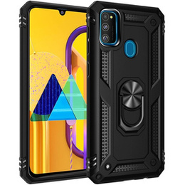 Pancierované obal na mobil pre Samsung Galaxy M21, Nox Case Ring, čierne