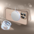 Puzdro pre iPhone 16 Pro, pre MagSafe, ERBORD Matt Case, desert titanium + sklo na displej
