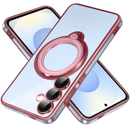 Magnetické puzdro pre Samsung Galaxy S25+ Plus, pre MagSafe, ružové