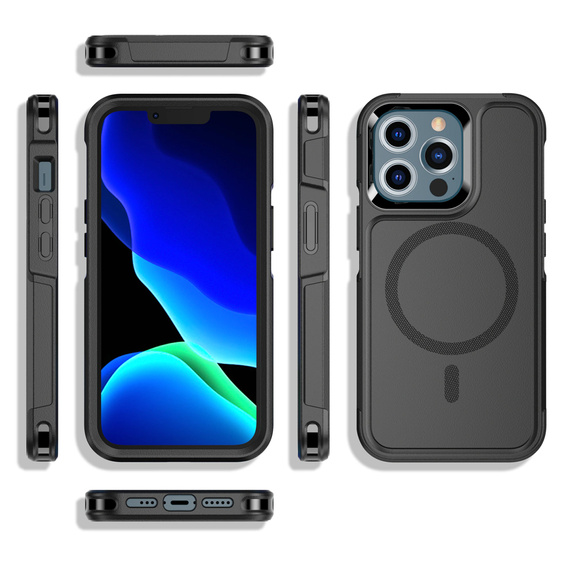 Obal na mobil pre iPhone 12 Pro Max, MagForce MagSafe, čierne