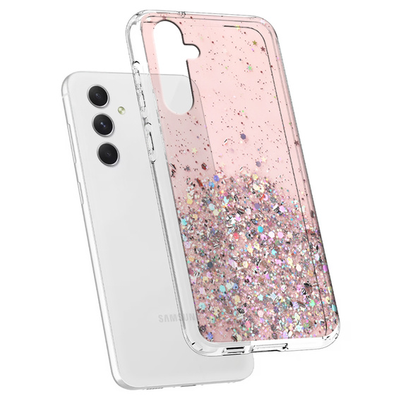 Obal na mobil pre Samsung Galaxy A54 5G, Glittery, ružové rose gold