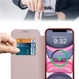 Klapkové puzdro pre iPhone 11 Pro Max, RFID Wallet MagSafe CamShield, ružové