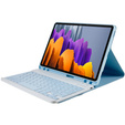 Puzdro + klávesnica Samsung Galaxy Tab S7 T870/T875 / S8, Pen Slot, modré