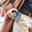 Puzdro pre iPhone 15 Pro, Frame Kickstand, pre MagSafe, Moon Blue