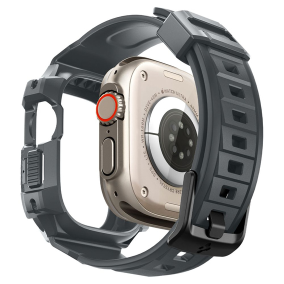 Pasek z etui Spigen do Apple Watch 4/5/6/7/8/SE 44/45mm, Rugged Armor Pro, Szary