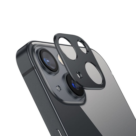Kovový kryt fotoaparátu pre iPhone 13 mini, modré