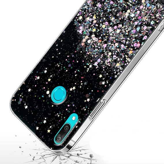 Obal na mobil pre Huawei Y6 2019 / Honor 8A, Glittery, čierne