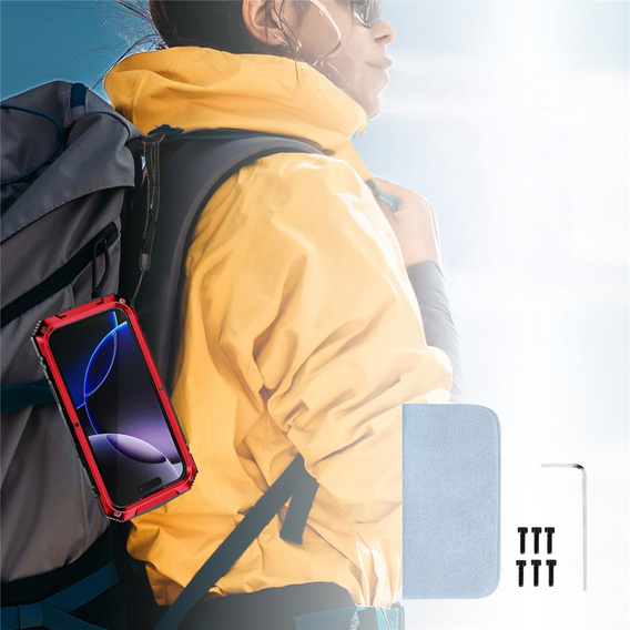 Puzdro R-JUST s podstavcom a integrovaným sklom pre iPhone 17 Pro