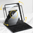 Puzdro + klávesnica iPad 10.2 2021 / 2020 / 2019 7/8/9 gen, čierne