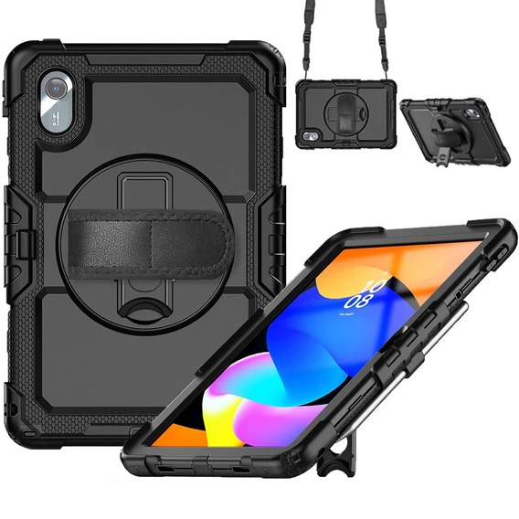 Obrnené puzdro pre Lenovo Tab M11, ochranné 360 so slotom na stylus, čierne