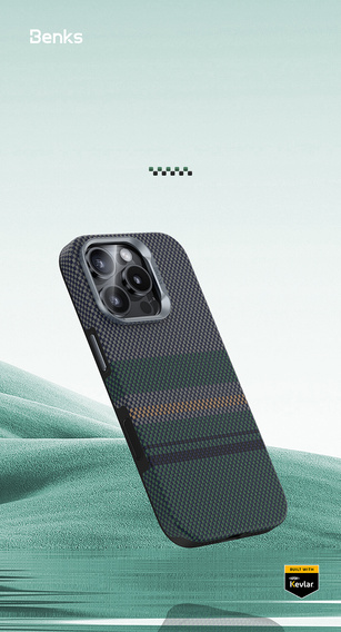 BENKS Kevlar Magnetic Armor Pro Aurora 600D B062 puzdro pre MagSafe pre iPhone 15 Pro Max