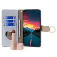 Flipové puzdro pre OnePlus 12 5G, Wallet Zipper Pocket, so zrkadlom, modré