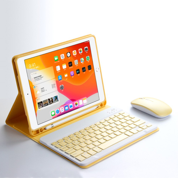 Puzdro + klávesnica iPad 10.2 2019 / 2020 / 2021, žlté