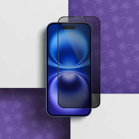 Tmavé sklo na ochranu súkromia Shy Palm pre iPhone 16