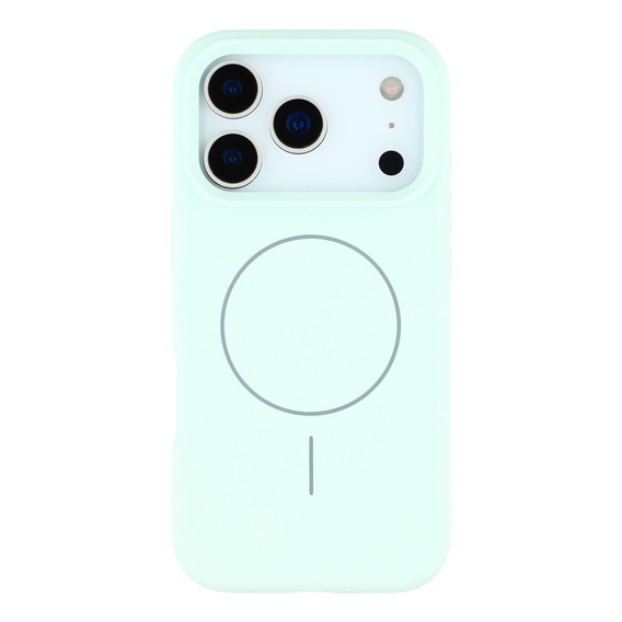 Silikónové puzdro pre iPhone 17 Pro, pre MagSafe, proti nárazom, zelené