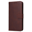 Klapkové puzdro pre Realme C67, Leather Wallet, hnedé