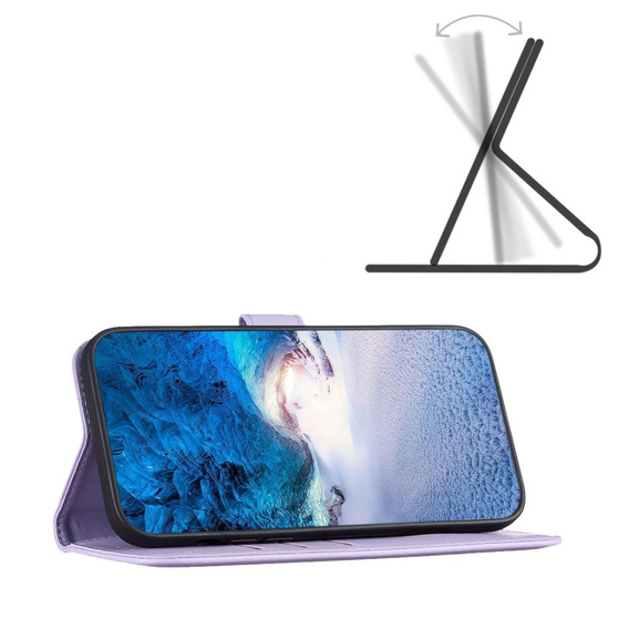 Klapkové puzdro pre Samsung Galaxy A35 5G, BINFEN Wallet, fialové