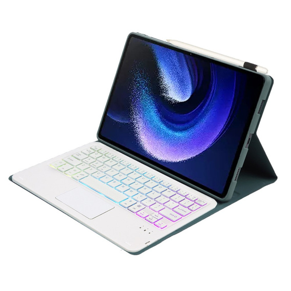 Puzdro + klávesnica Xiaomi Pad 6 / 6 Pro, with touchpad, zelený